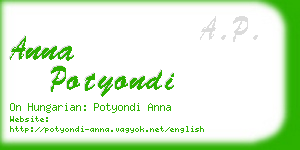 anna potyondi business card